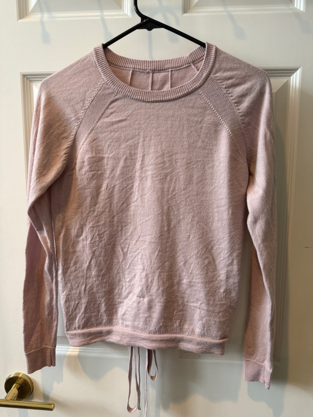 lululemon athletica Light Pink Merino Wool Crew Neck Sweater